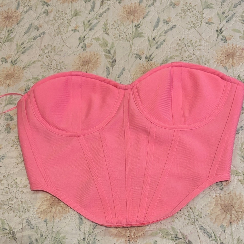 Fashion Nova Pink Corset Top